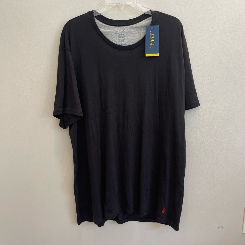 Polo Ralph Lauren Black and Gray Polo Shirt Men’s XL NWT